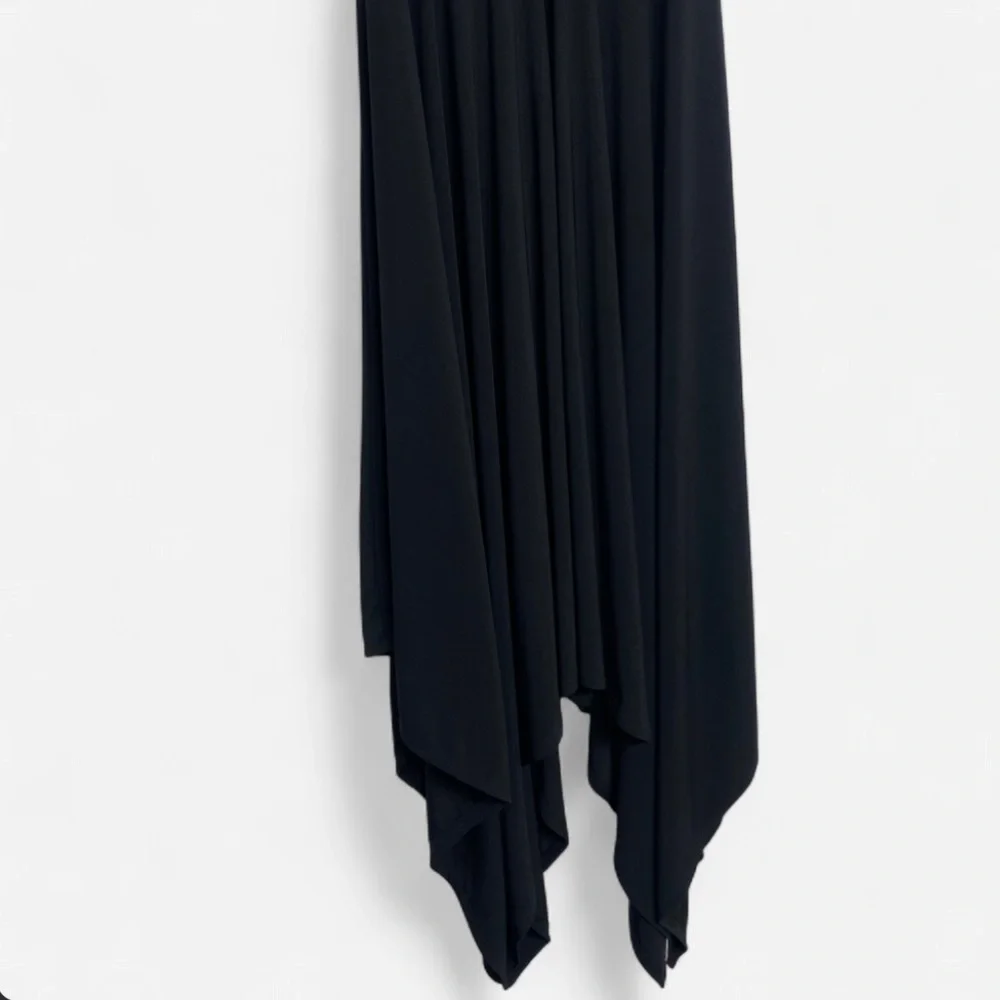 Urban Rose Asymmetrical Black Spaghetti Strap Dress Juniors Size Medium
